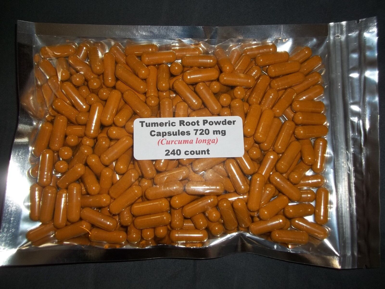 Tumeric (Turmeric) Root Powder Capsules (Curcuma longa) 2600 mg 120 count