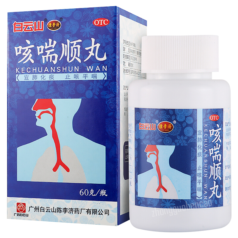 Baiyunshan Kechuanshun Wan 白云山咳喘顺丸 Main image