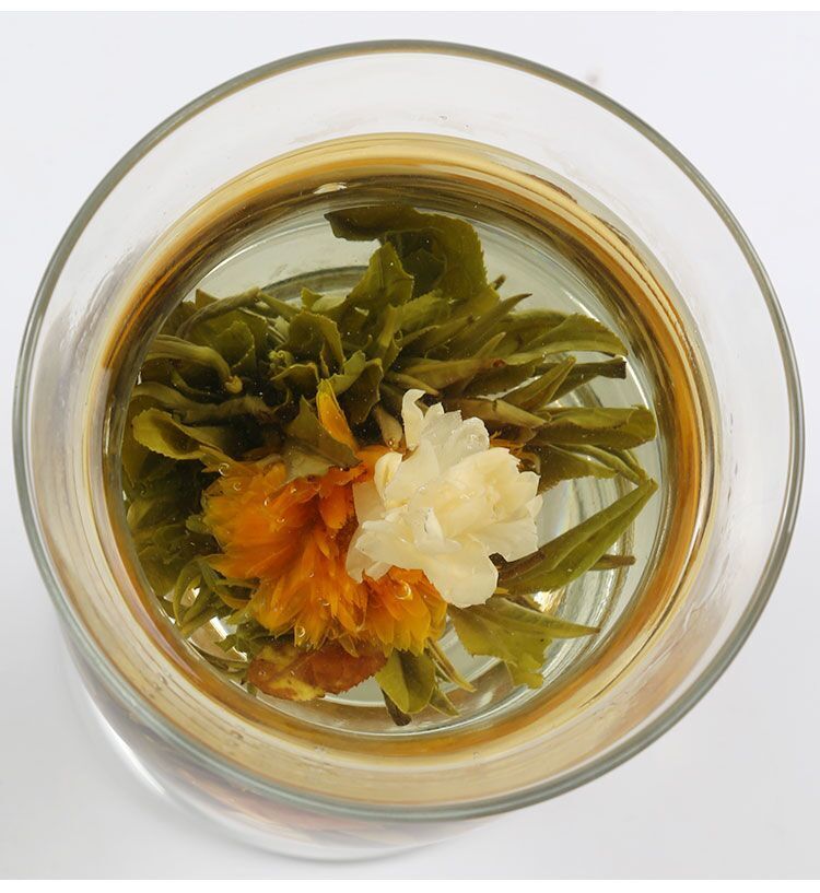18pcs Blooming Tea Flowers Balls Green Tea Gift Box Handmade Blooming Flower Tea