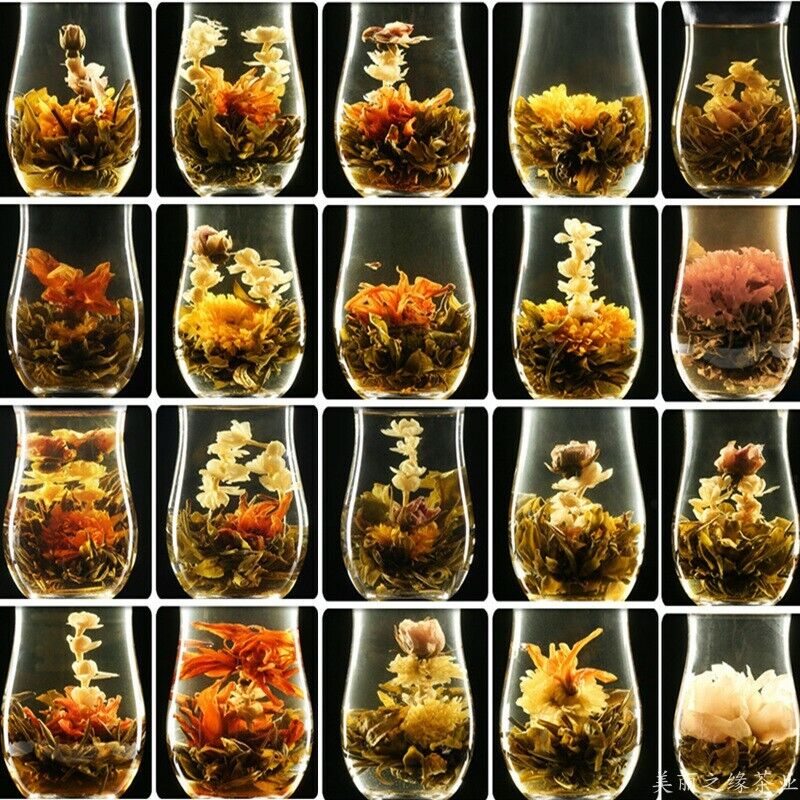 Artistic Blossom Flowers Tea 20 Pcs Blooming Tea Green Tea Blooming Tea Balls Secondary image