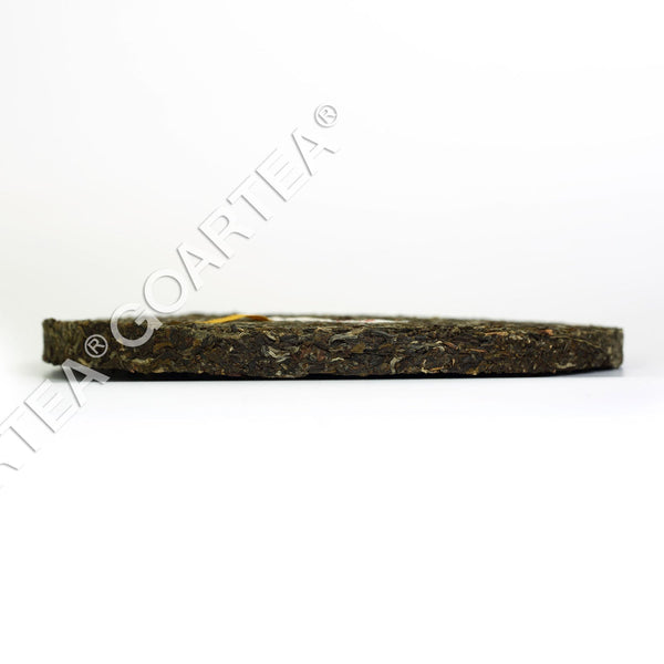 HelloYoung Year 357g Yunnan Xiaguan Golden Ribbon Raw Iron Cake Puer Pu'er Puerh Tea