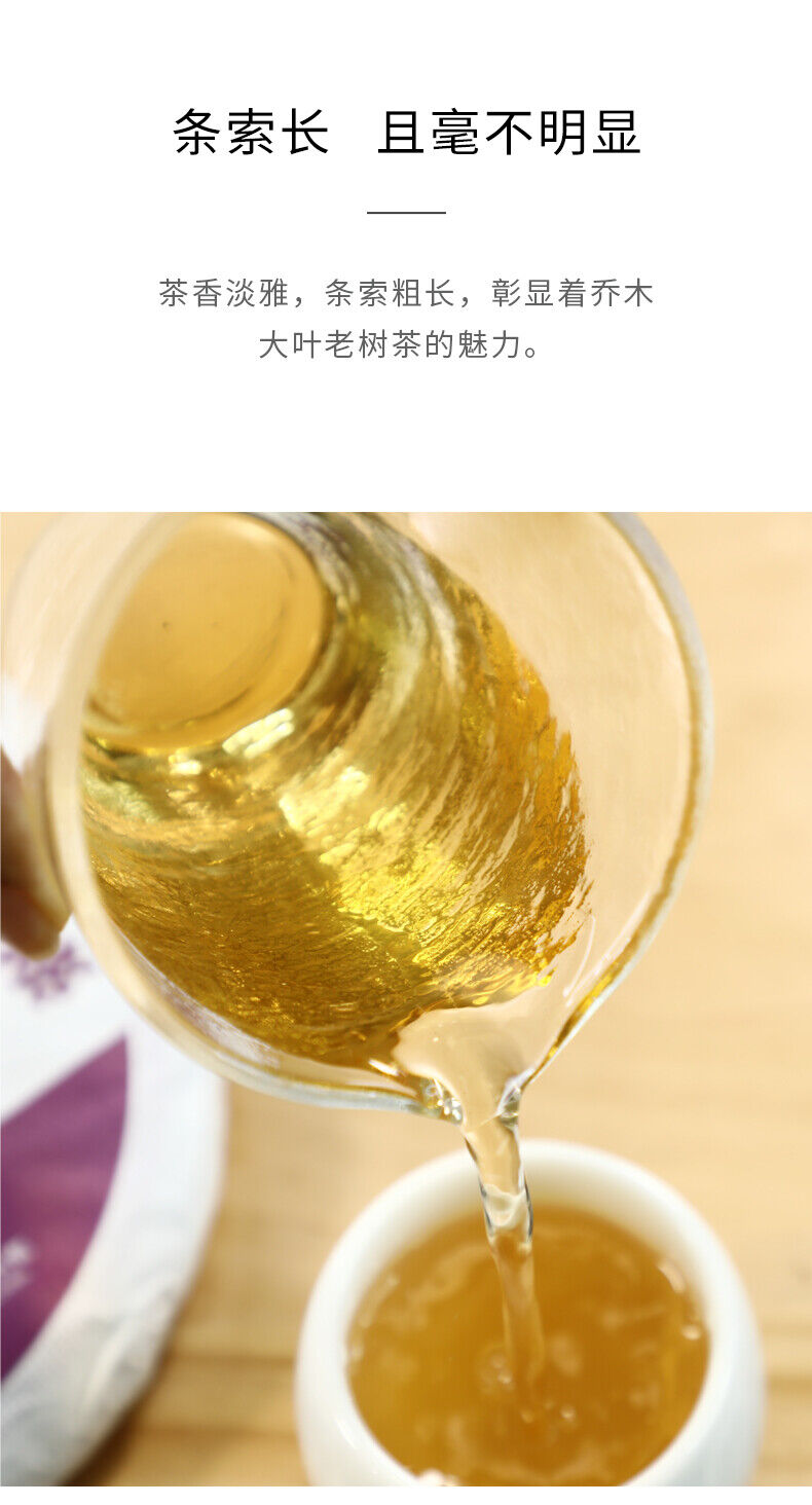 HelloYoung Yunnan Pu'er Tea Purple Bud Haiwan Comrade Puer Raw 357g Gelanghe Old Tree