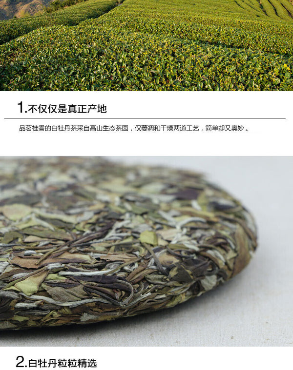 HelloYoung Premium Fujian Bai Mu Dan White Peony Fuding Bai Cha China White Tea Cake 350g
