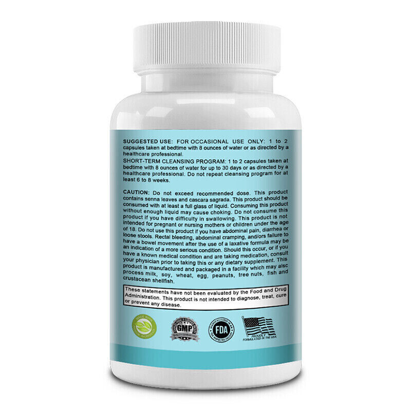 15 Day Cleanse Colon Cleansing Capsules Gut and Colon Support  30 Capsules