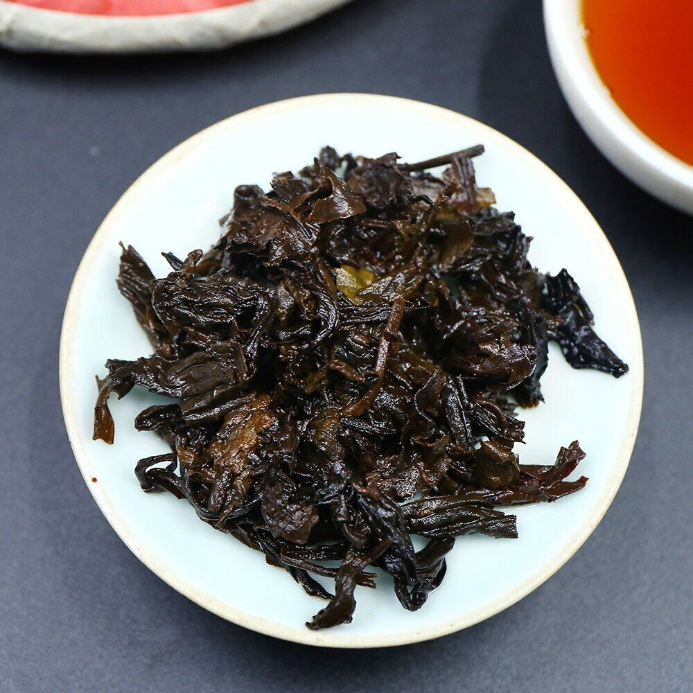 HelloYoung Yr Ripe Puerh Tea Ban Zhang Shu Cha Sheng Puer Tea 200g