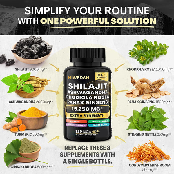 Sea Moss Bundle Black Seed Multivitamin & Shilajit Power Combo USA