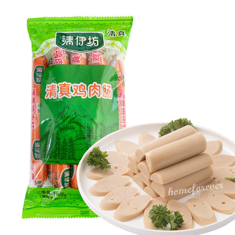 400g Shuanghui Chicken Sausages Muslim Food Chinese 双汇清伊坊鸡肉香肠清真火腿肠 Main image