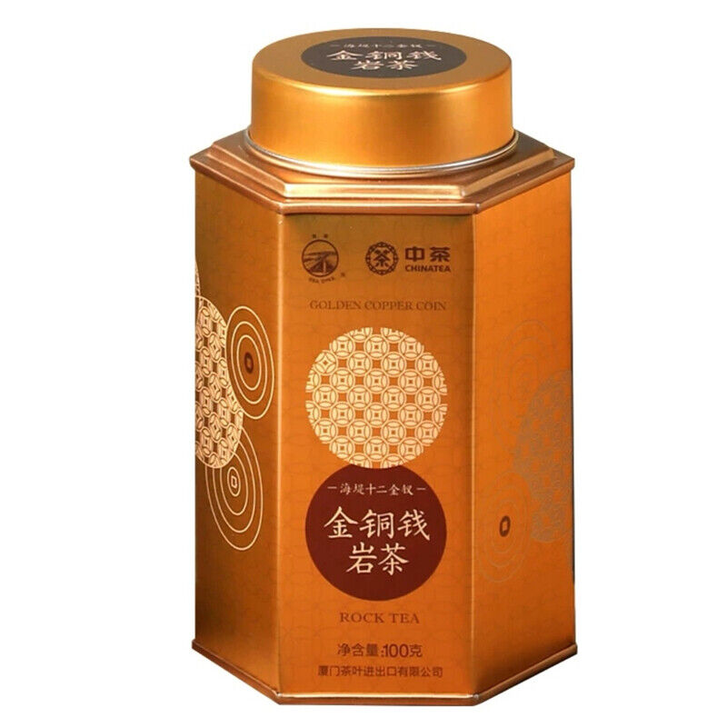 HelloYoung 100g/Tin HELLOYOUNG Golden Gopper Coin Fujian Wuyi Rock Tea Premium Oolong Tea