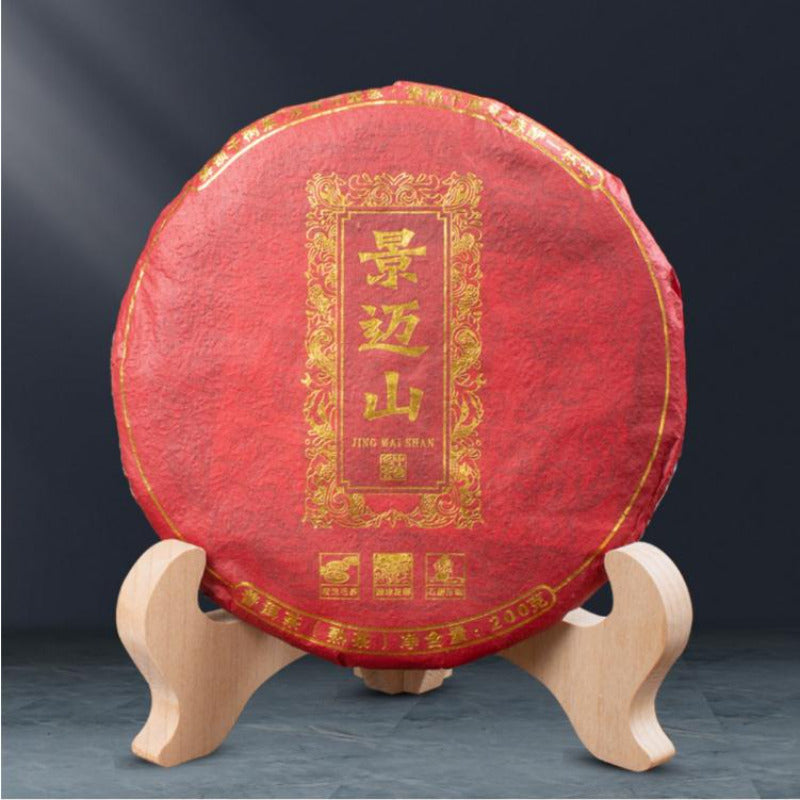357g Yunnan Ripe Puerh Tea Jingmai Mountain Pu-erh Cooked Tea Cake Old Pu'er Tea Main image