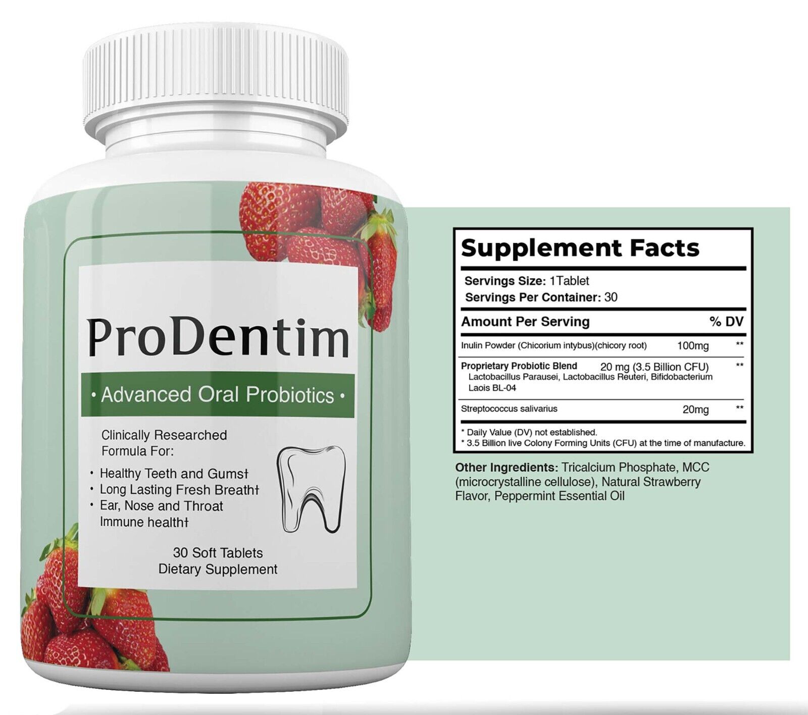 ProDentim Oral Probiotics For Healthy Teeth And Gums - 30 Soft Tablets - Genuine Secondary image