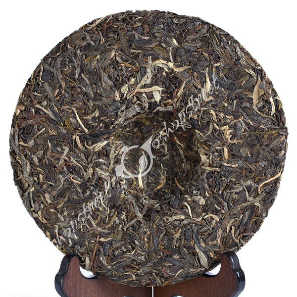 HelloYoung Year 357g Organic Certified Peafowl Banzhang Cake Raw Puer Pu'er Puerh Tea