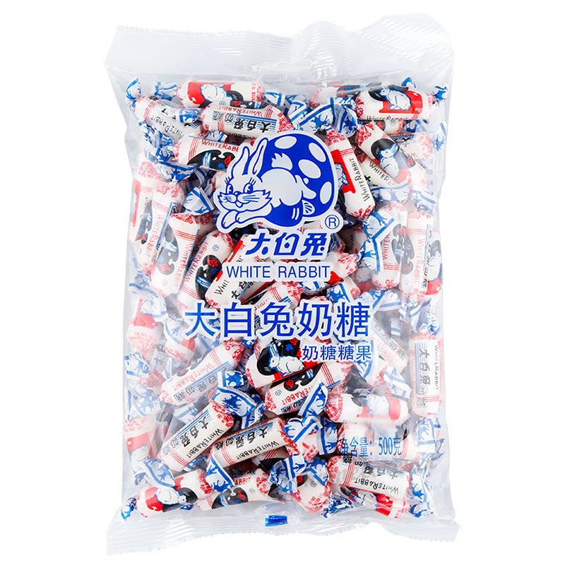 500g Chinese Dabaitu White Rabbit Milk Candy Snack Food Gift 中国大白兔奶糖零食 Main image
