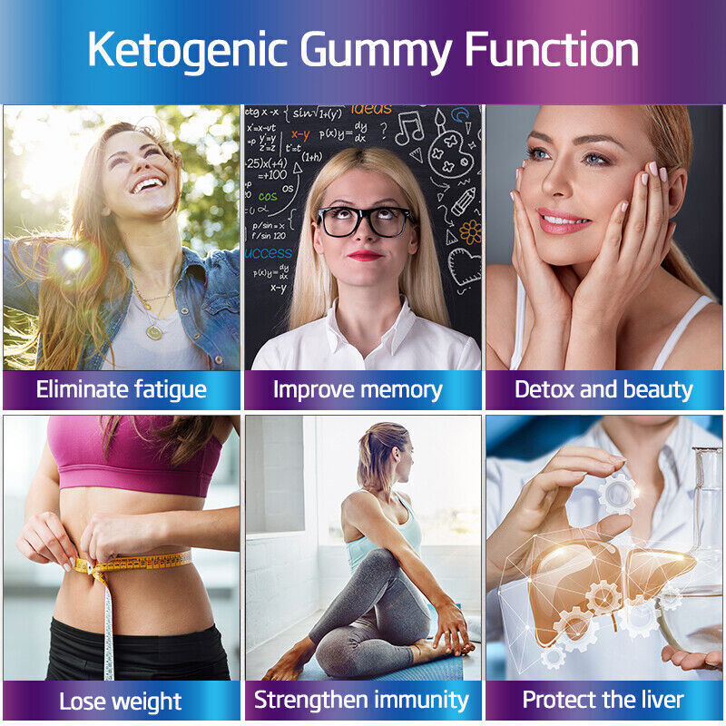 Keto BHB Gummis für Weight Loss Fat Burner verbessern Immunität 60