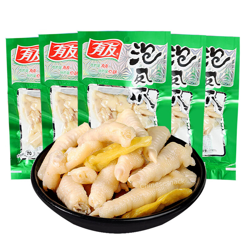 5 Youyou Chinese Pickled Pepper Chicken Feet Snack Chinese Spicy Snacks 有友泡椒凤爪 Secondary image