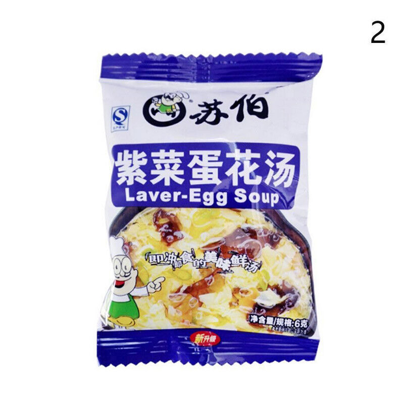 Vegetable Eggs Soup Instant Fast Food Different Tastes Delicious Healthy Food
