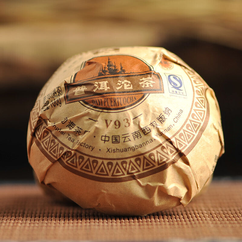 HelloYoung V93 Tuocha Ripe Puer Pu-erh Tuo Cha V93 * Yunnan Menghai Dayi Ripe Tea