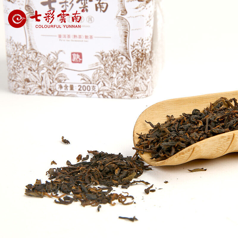 HelloYoung Menghai Puer Ecology Puerh Ripe Ancient Tree Pu' Er Tea Fermented Tea 200g Tin