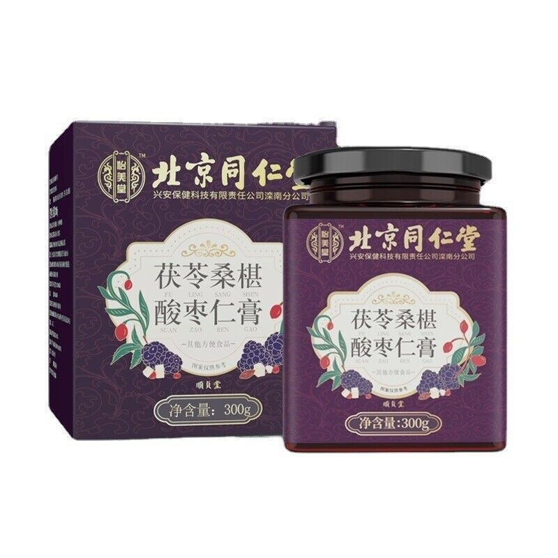 同仁堂茯苓桑椹酸枣仁膏 助眠酸枣膏300g/盒 TongRenTang Poria Mulberry Sour Jujube Kernel Paste Main image