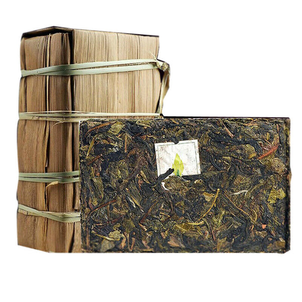 HelloYoung Pu Zi Wei Mengku Ba Nuo Old Leaves Old Tree Huang Pian Pu Er Raw Tea Brick 500g