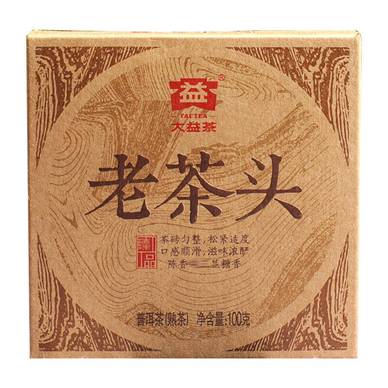TAETEA Lao Cha Tou Menghai Dayi Pu-erh Brick Ripe Puer Tea Brick 100g/3.52oz