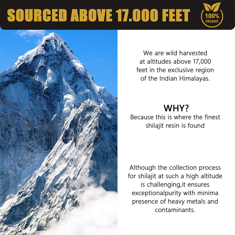 Pure 100% Himalayan Shilajit Soft Resin, Organic, Extremely Potent, Fulvic Acid