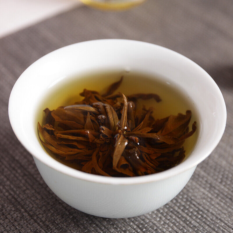 HelloYoung TeaOrganic Dian Hong Blooming Tea Ball Dragon Pearl Handmade Yunnan Black Tea 250g