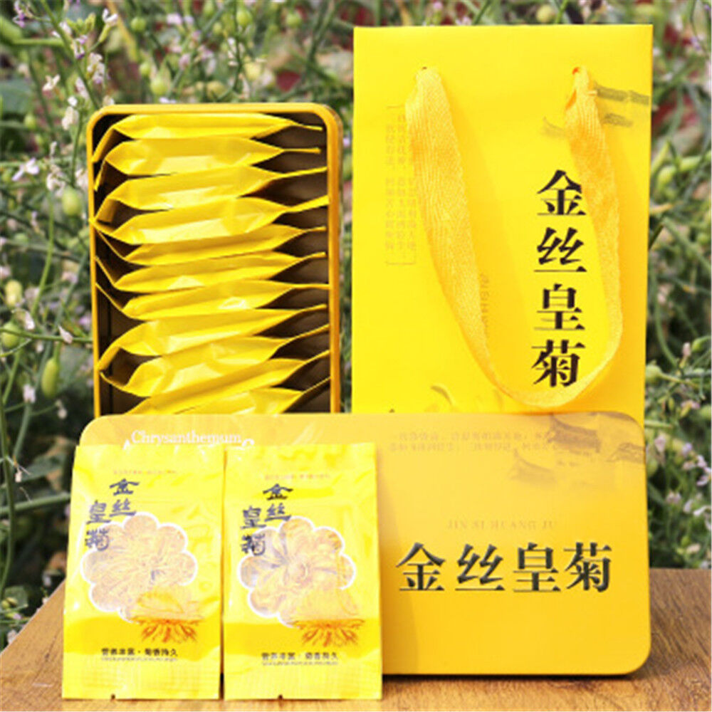 HelloYoung 20pcs High Quality Gold Huang Ju Chrysanthemum A Large Cup of Organic Herbal Tea