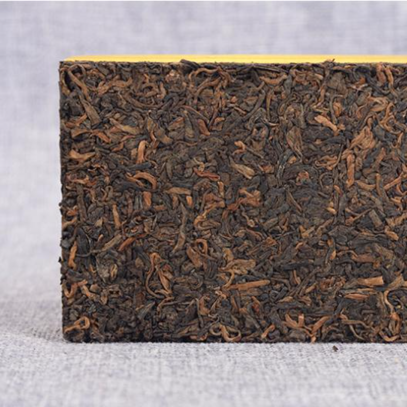 250g Cooked Puerh Brick Tea Golden Buds Pu-erh Ripe Tea Yunnan Organic Pu'er Tea