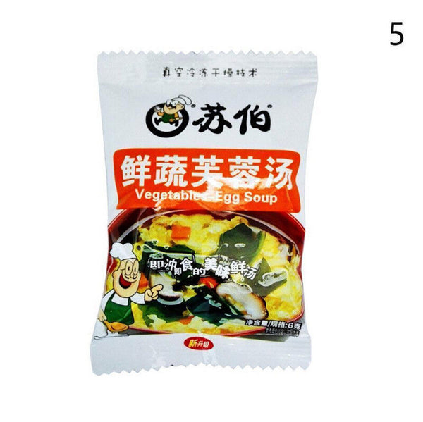 Instant Vegetable Egg Soup Fast Food Different Tastes New Delicious Health Food
