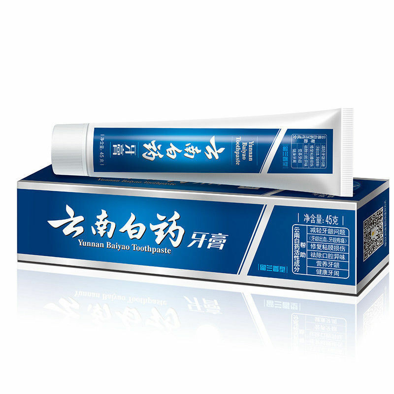 清口气减轻牙龈问题 保护牙齿养护牙龈 No fluorine雲南白藥【云南白药 牙膏90g/2管{留兰香型} Toothpaste Spearmint type】
