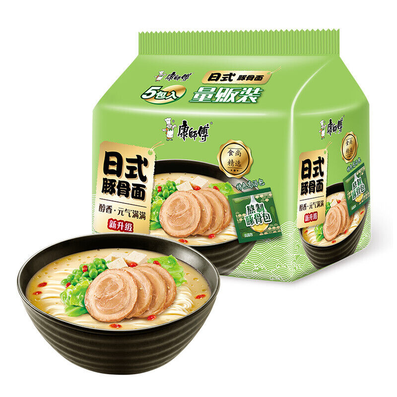 5bags Kangshifu Japanese tonkotsu Instant Noodles 康师傅日式豚骨面5连包