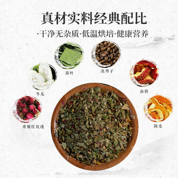 HelloYoung 40 Pcs Herbal Teabags Includes Rose Lotus Leaf and White Gourd Slimming Tea Bag