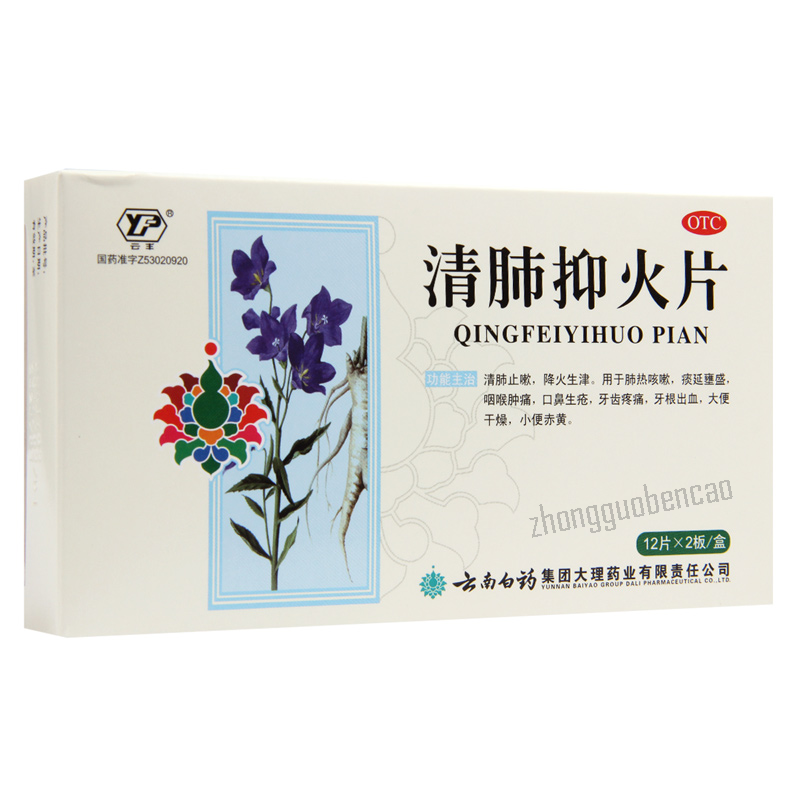 云丰云南白药清肺抑火片 Yunanbaiyao Yunfeng Qingfei Yihuo Pian Secondary image