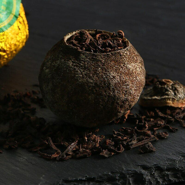 HelloYoung Shu Puer Dried Orangel Peel Ganpu Ripe Puerh Fruity Aroma Gift Packing 65g