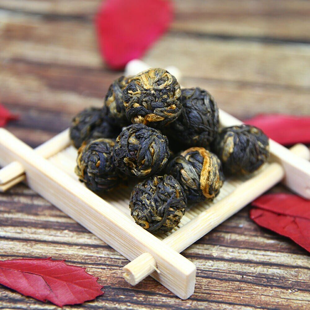HelloYoung TeaYunnan Ancient Trees Golden Pearl Dian Hong Chinese Black Tea 100g Secondary image
