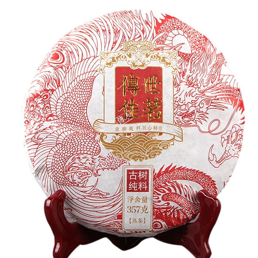 Puer Tea Top Old Tree Pure Material Shu Puerh Tea 357g Chuan Shi Jia Ming Ripe
