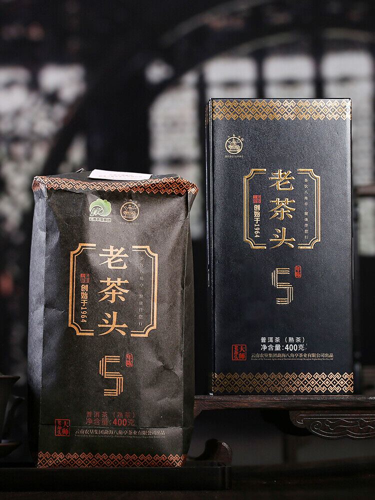 HelloYoung LAO CHA TOU * Ba Jiao Ting Pu-erh Pu'er 5 Years Aged Puer Tea 400g Ripe Cha Secondary image