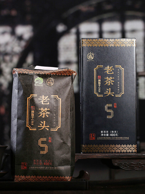 HelloYoung LAO CHA TOU * Ba Jiao Ting Pu-erh Pu'er 5 Years Aged Puer Tea 400g Ripe Cha