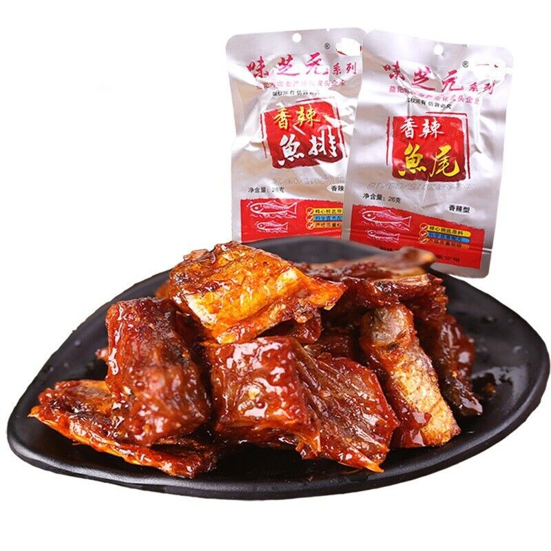 Spicy Fish Tail 味芝元鱼尾鱼排26g*20包 香辣鱼尾巴 湖南特产零食 香辣可口 海味零食 Chinese snack HOT