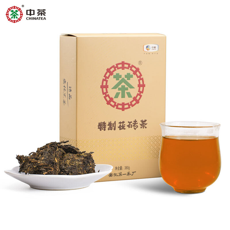 HelloYoung Hunan Anhua Golden Flower Dark Brick Tea Fu Zhuan Dark Tea 380g HEI CHA Secondary image