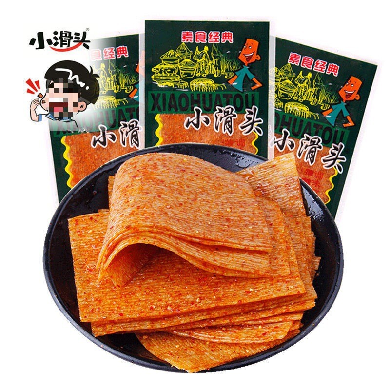 20g*20 Packs Spicy Bean Skin Chinese Snack Food Old Style Big Spicy Slices Main image