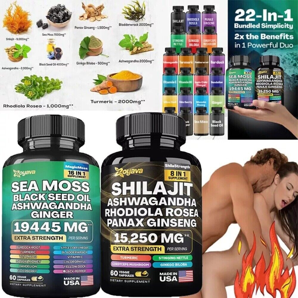 Dynamic Vitality Bundle - Sea Moss Multivitamin & Shilajit Power Combo Main image