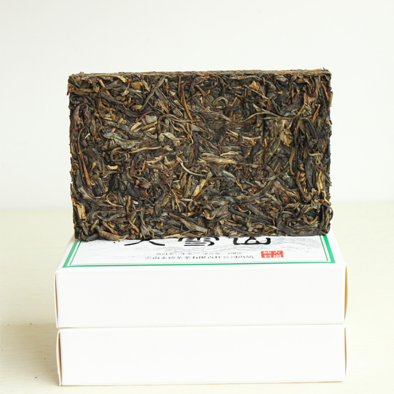 250g Aged Puerh Raw Tea Brick Snowy Mountain Pu-erh Tea Old Tree Pu'er Green Tea