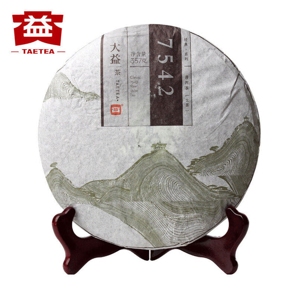 HelloYoung 357g Menghai Dayi 7542 Pu'er Tea Cake Chinese Yunnan Puerh Natural Pu-erh