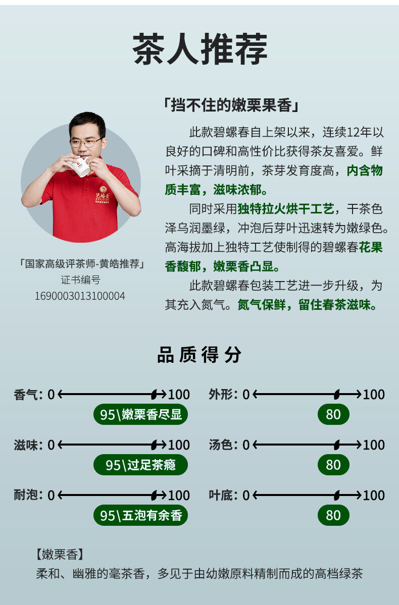 HelloYoung 250g Top BiLuoChun EFUTON Mingqian Bi Luo Chun China Green Tea Snail Spring Tea