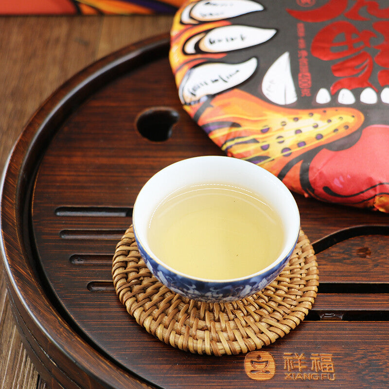 400g Haiwan Raw Puer Tea Zodiac of Tiger Blessings Yunnan Sheng Puerh Tea