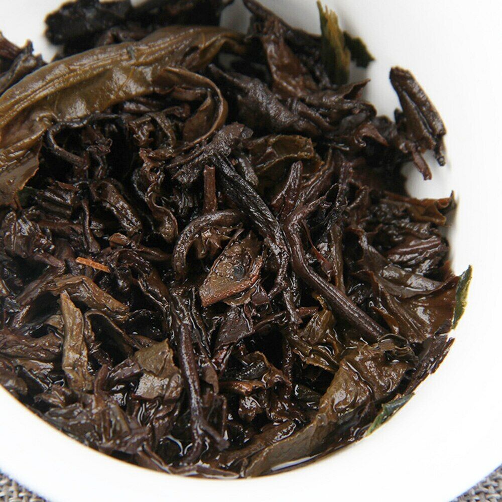 HelloYoung 357g Menghai Glutinous Rice Fragrant Ripe Puer Tea Top Qi Zi Bing Shu Puerh Tea