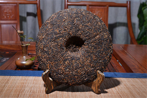 HelloYoung Qiao Mu Jin Zhen * Yunnan Puerh Golden Bud Pu-erh Tea Cake Ripe Puer Shu 357g