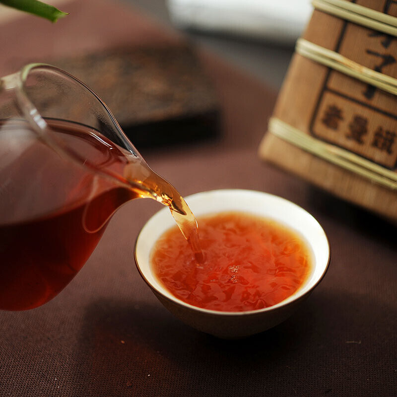 HelloYoung DR. PU'ER TEA Lao Man E Pu-erh Tea Brick 500g Old Tree Ripe Puer Pu'er Shu Tea