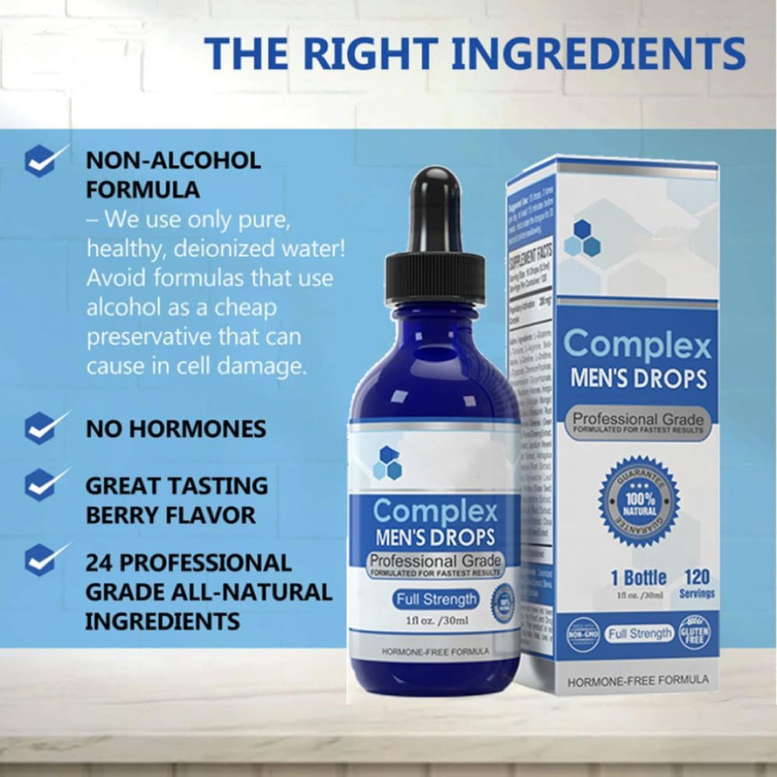 Natural Complex Men's Drops Secret Drops for Strong Men Men’s Drops